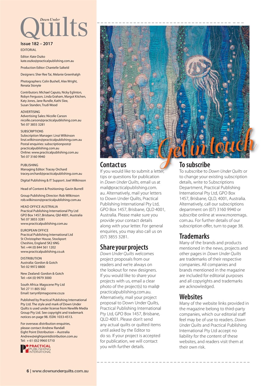 Down Under Quilts Preview Pages