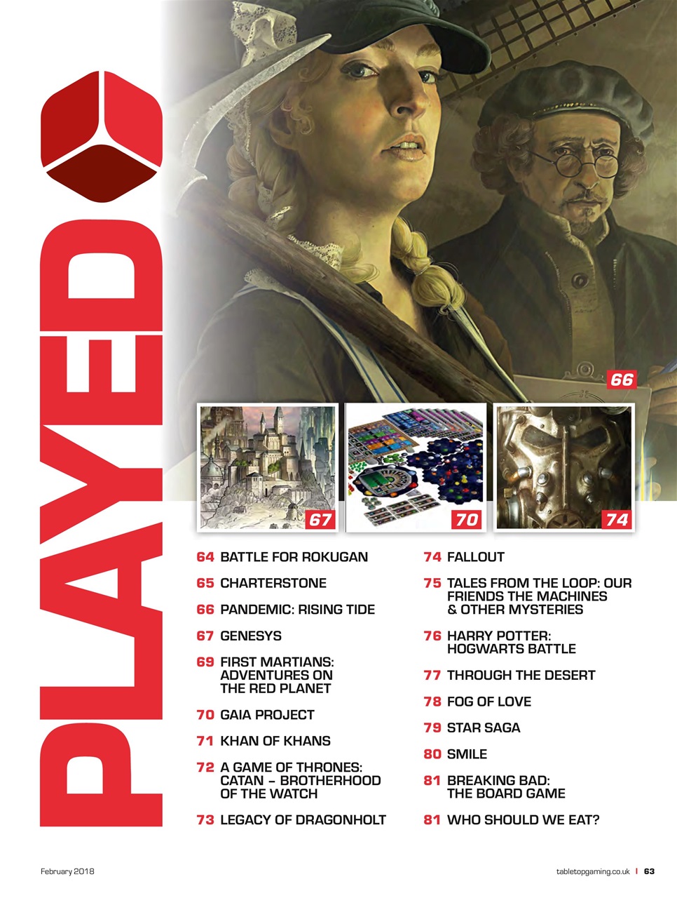 Tabletop Gaming Preview Pages