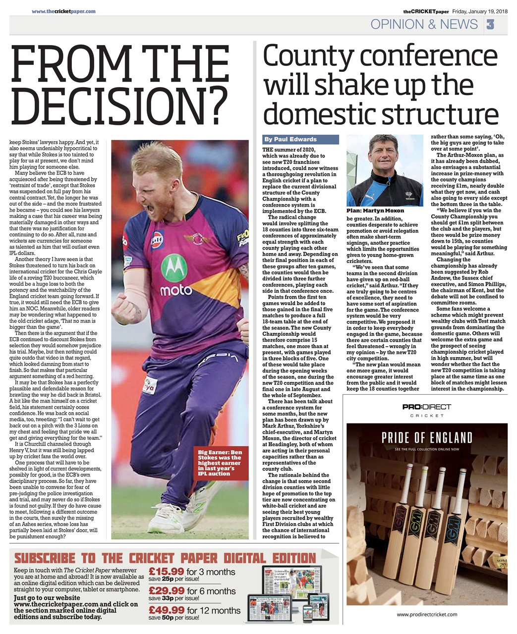 The Cricket Paper Preview Pages
