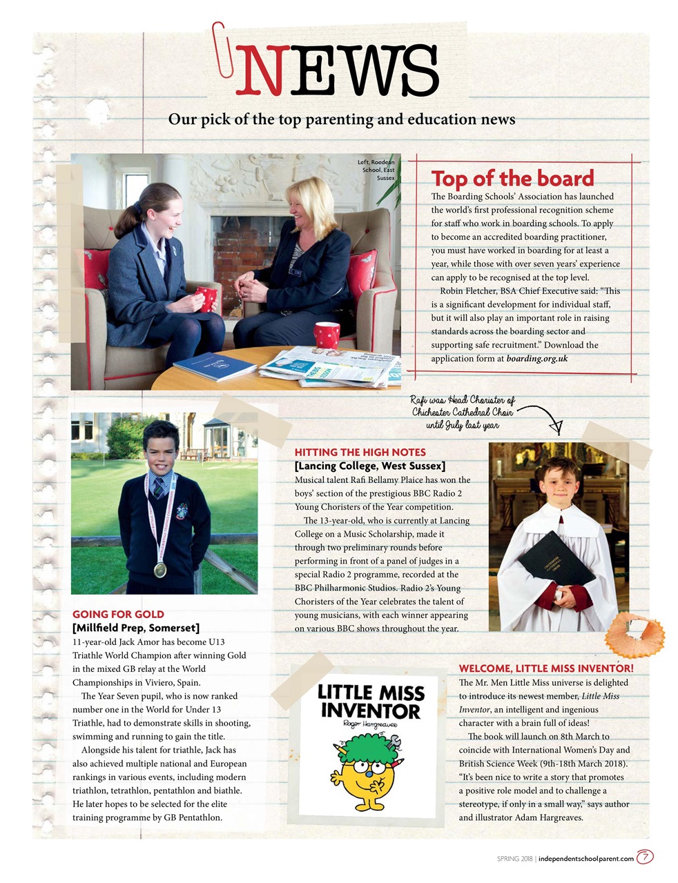 Independent School Parent Preview Pages