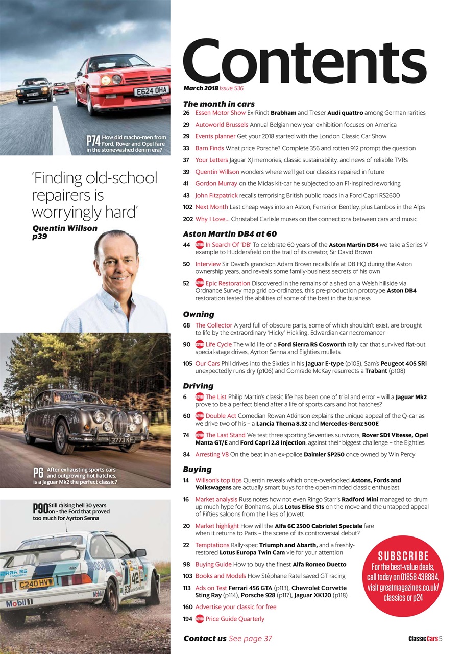 Classic Cars Preview Pages