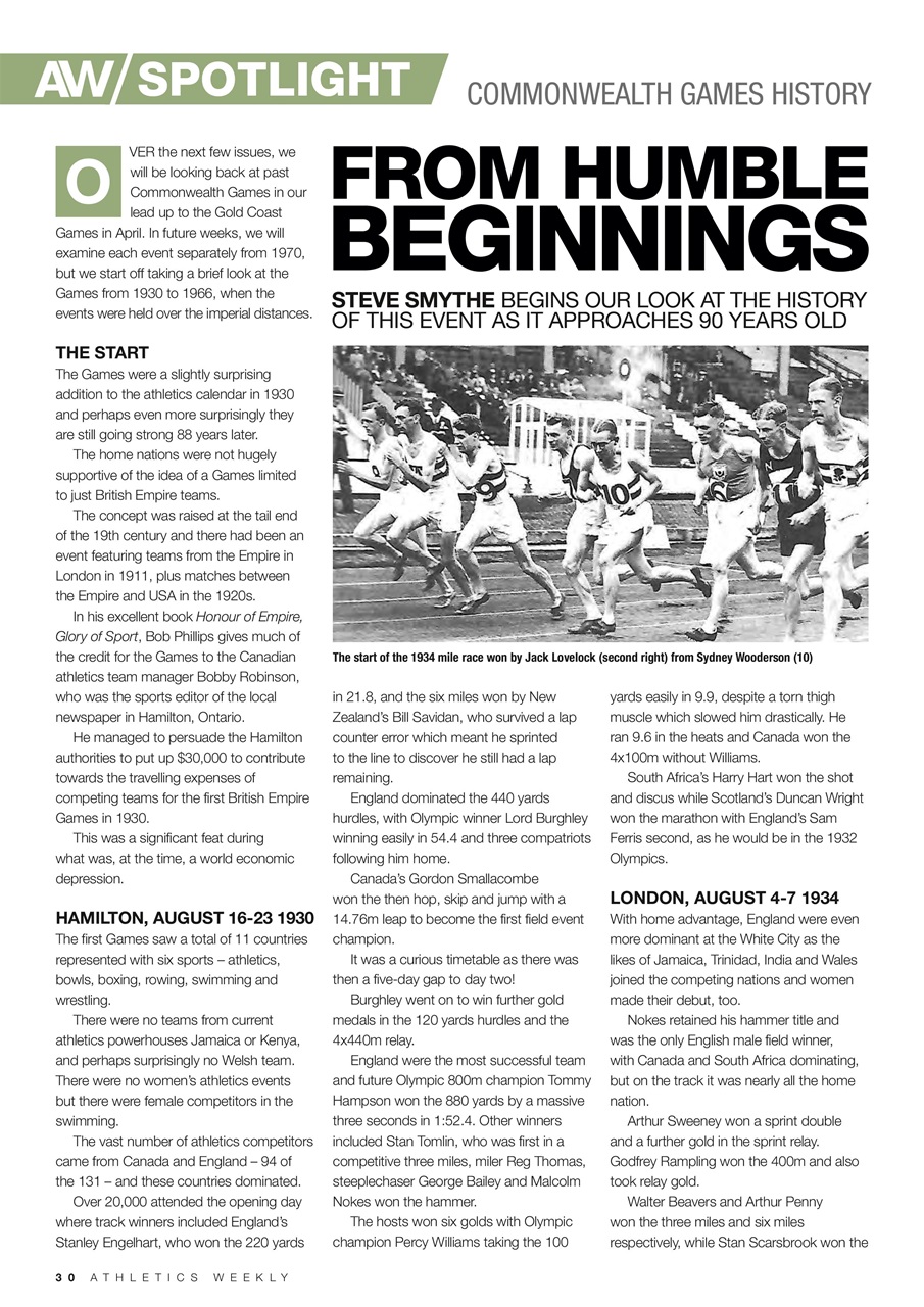 AW – Athletics Weekly Magazine Preview Pages
