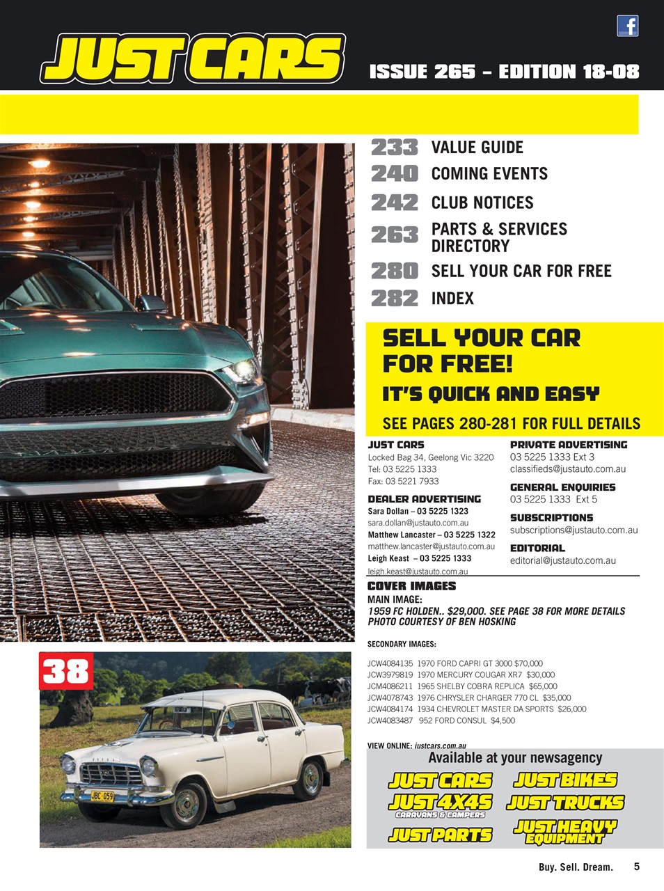 JUST CARS Preview Pages