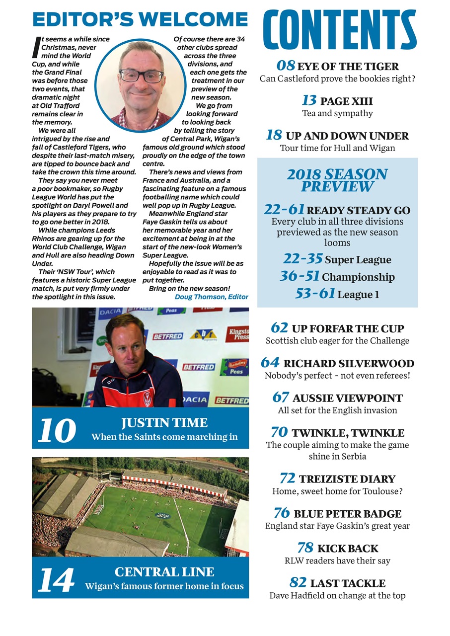 Rugby League World Preview Pages