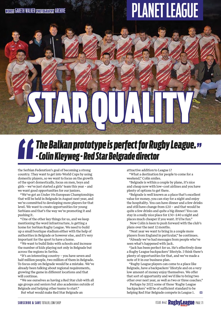 Rugby League World Preview Pages