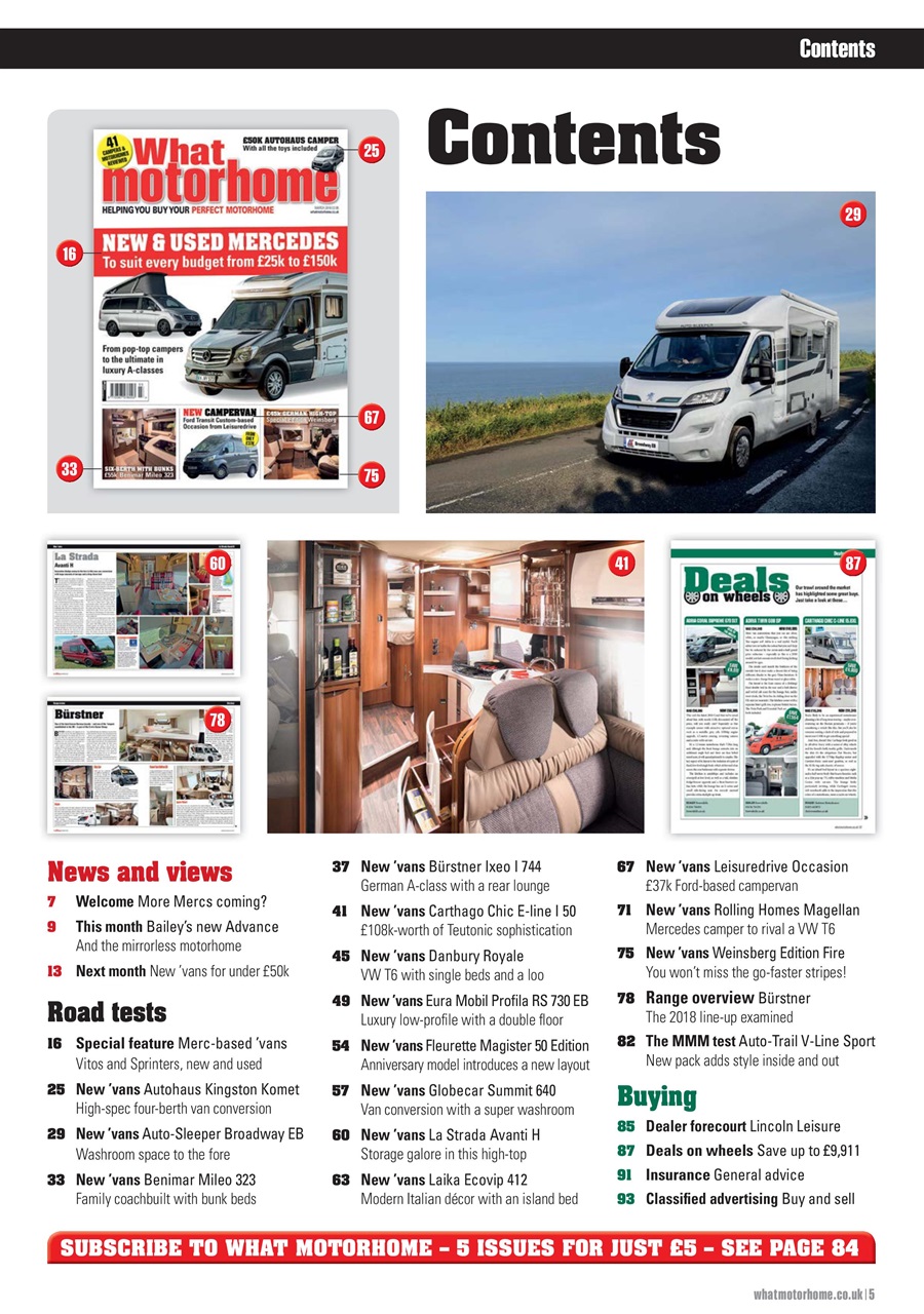 What Motorhome magazine Preview Pages