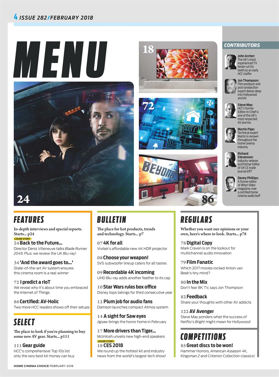 Home Cinema Choice Preview Pages