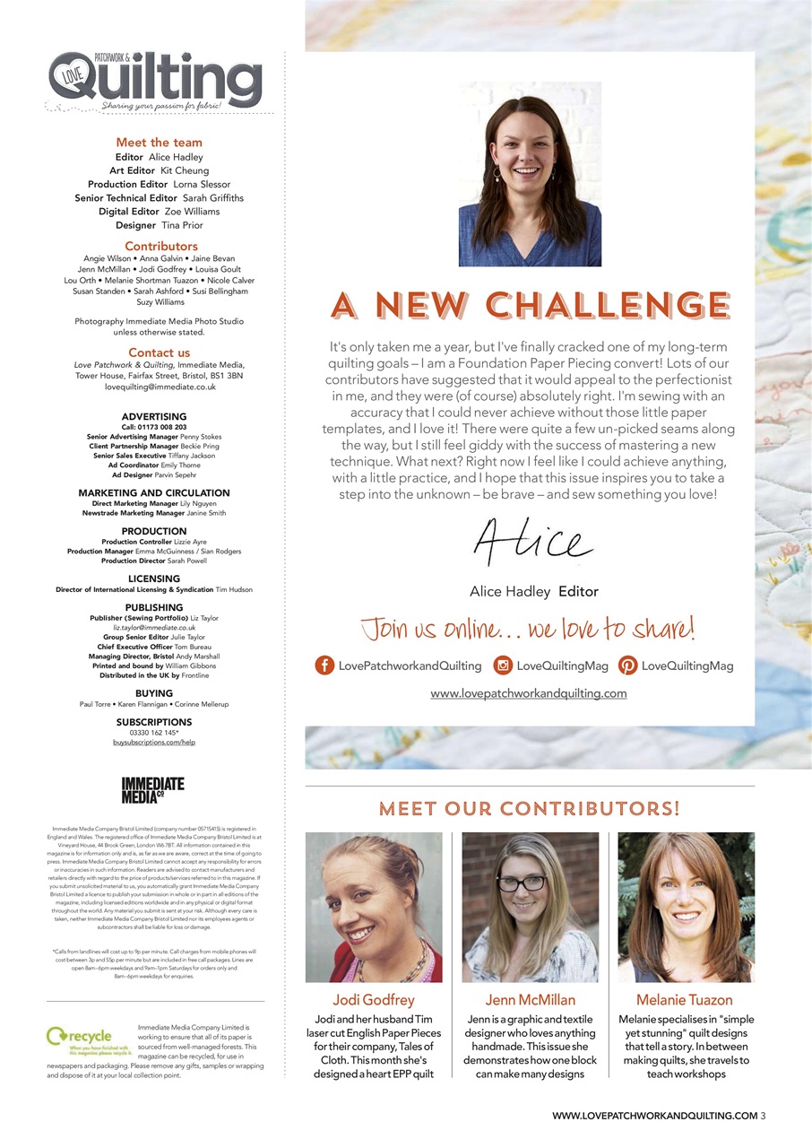 Love Patchwork & Quilting Preview Pages