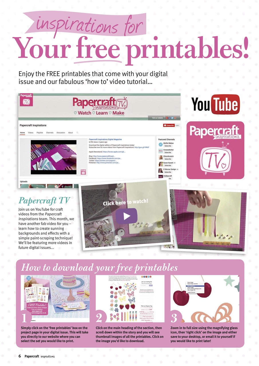 Papercraft Inspirations Preview Pages