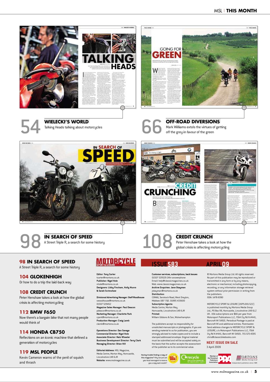 Motorcycle Sport & Leisure Preview Pages