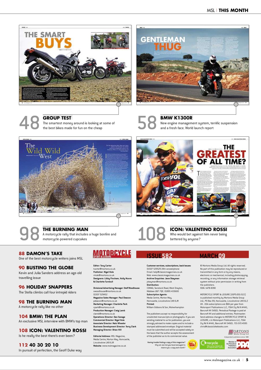 Motorcycle Sport & Leisure Preview Pages
