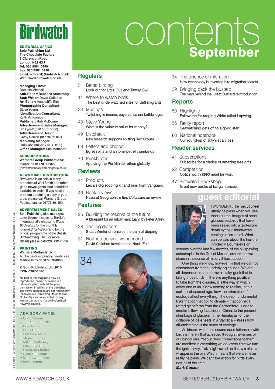 Birdwatch Magazine Preview Pages