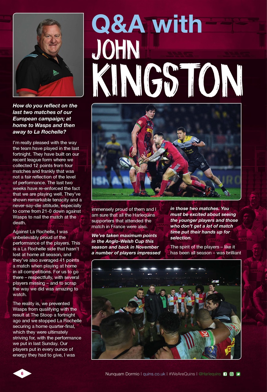 Harlequins Preview Pages