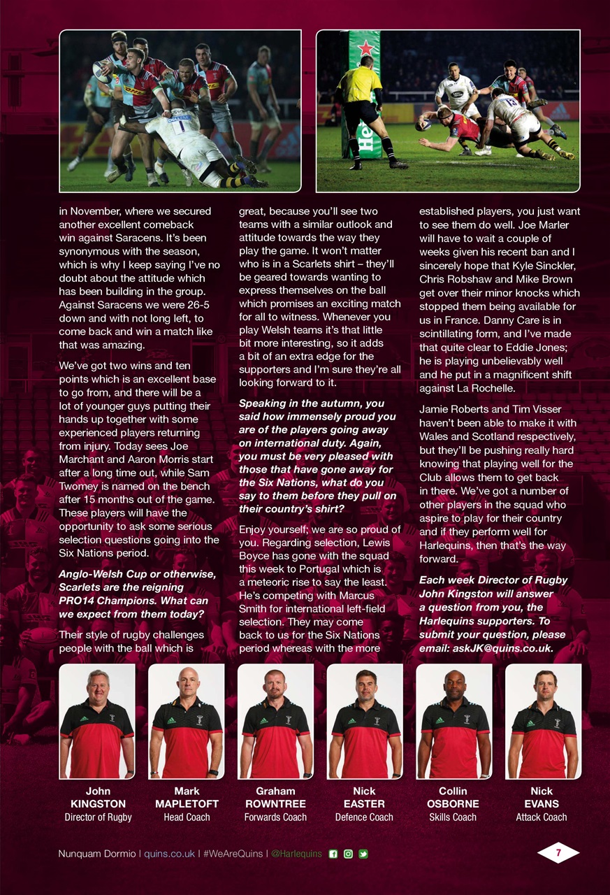 Harlequins Preview Pages