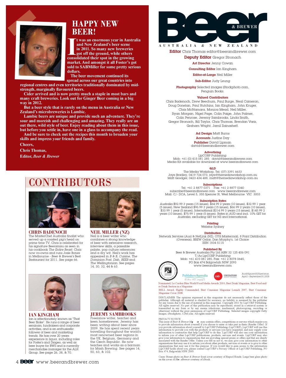 Beer and Brewer Preview Pages