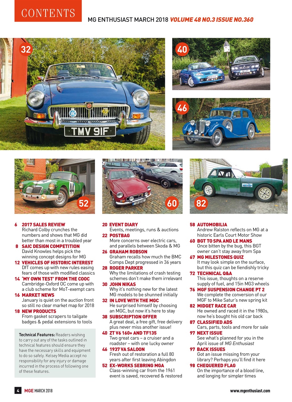 MG Enthusiast Preview Pages