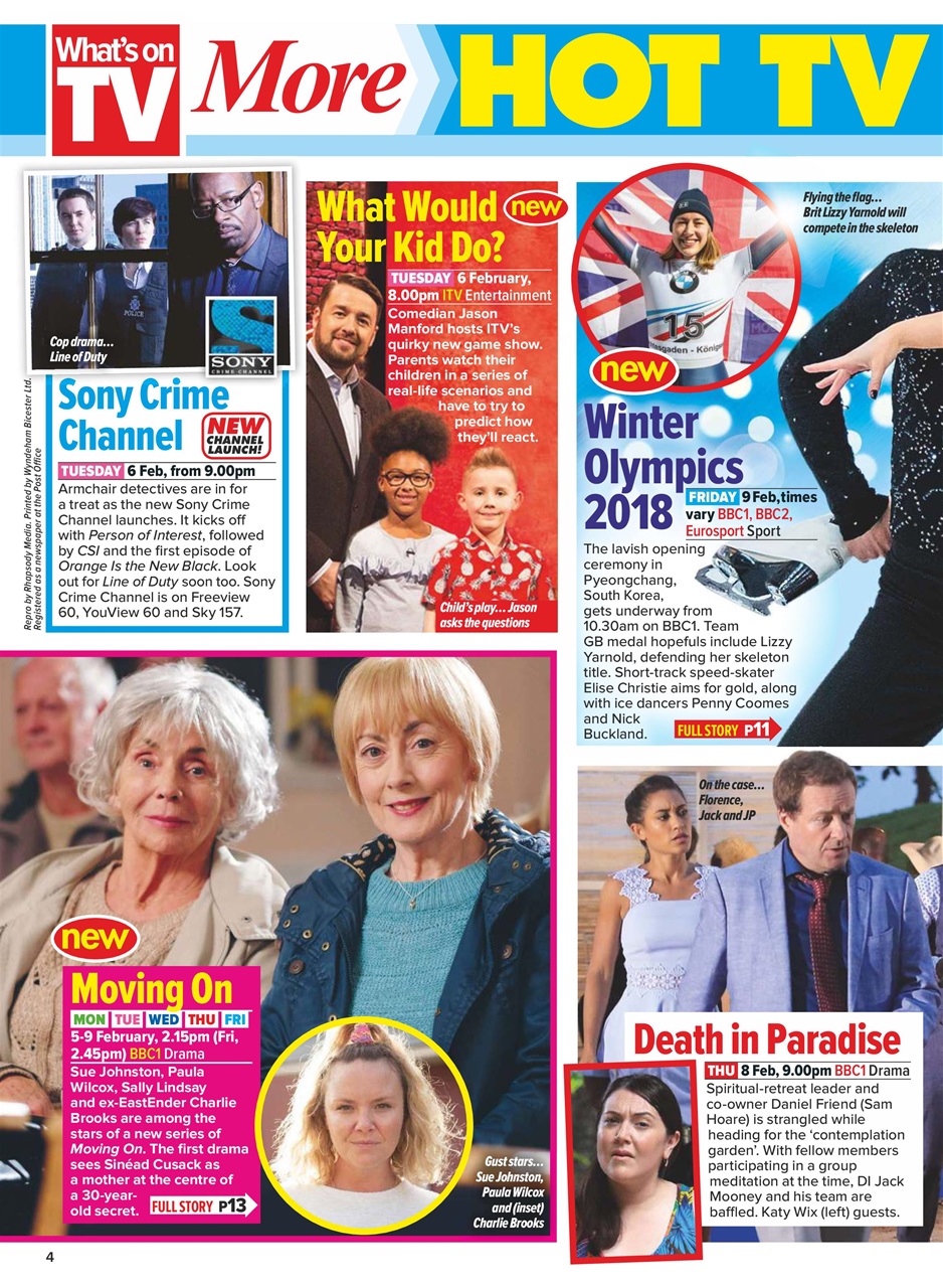 What's on TV Preview Pages