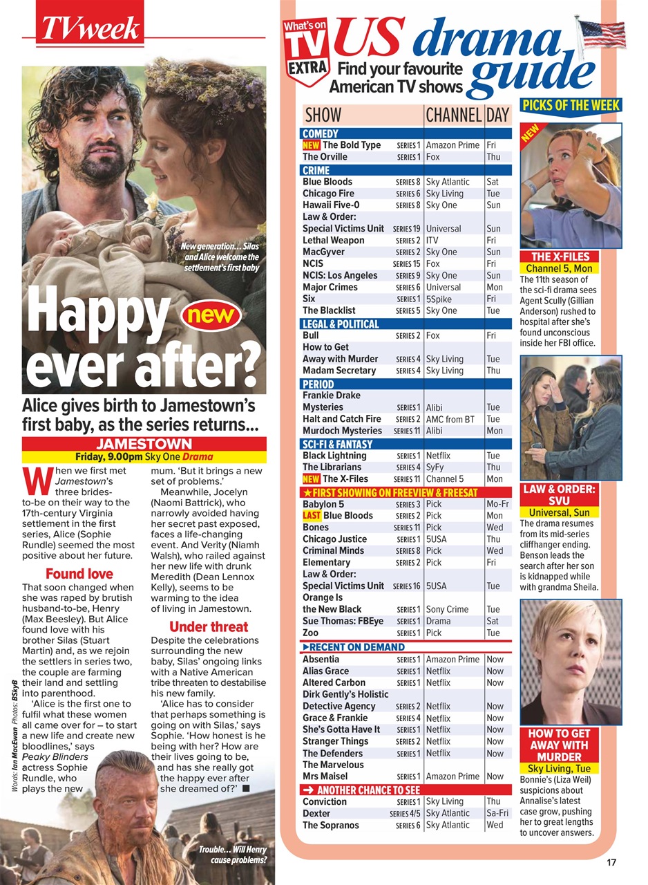What's on TV Preview Pages