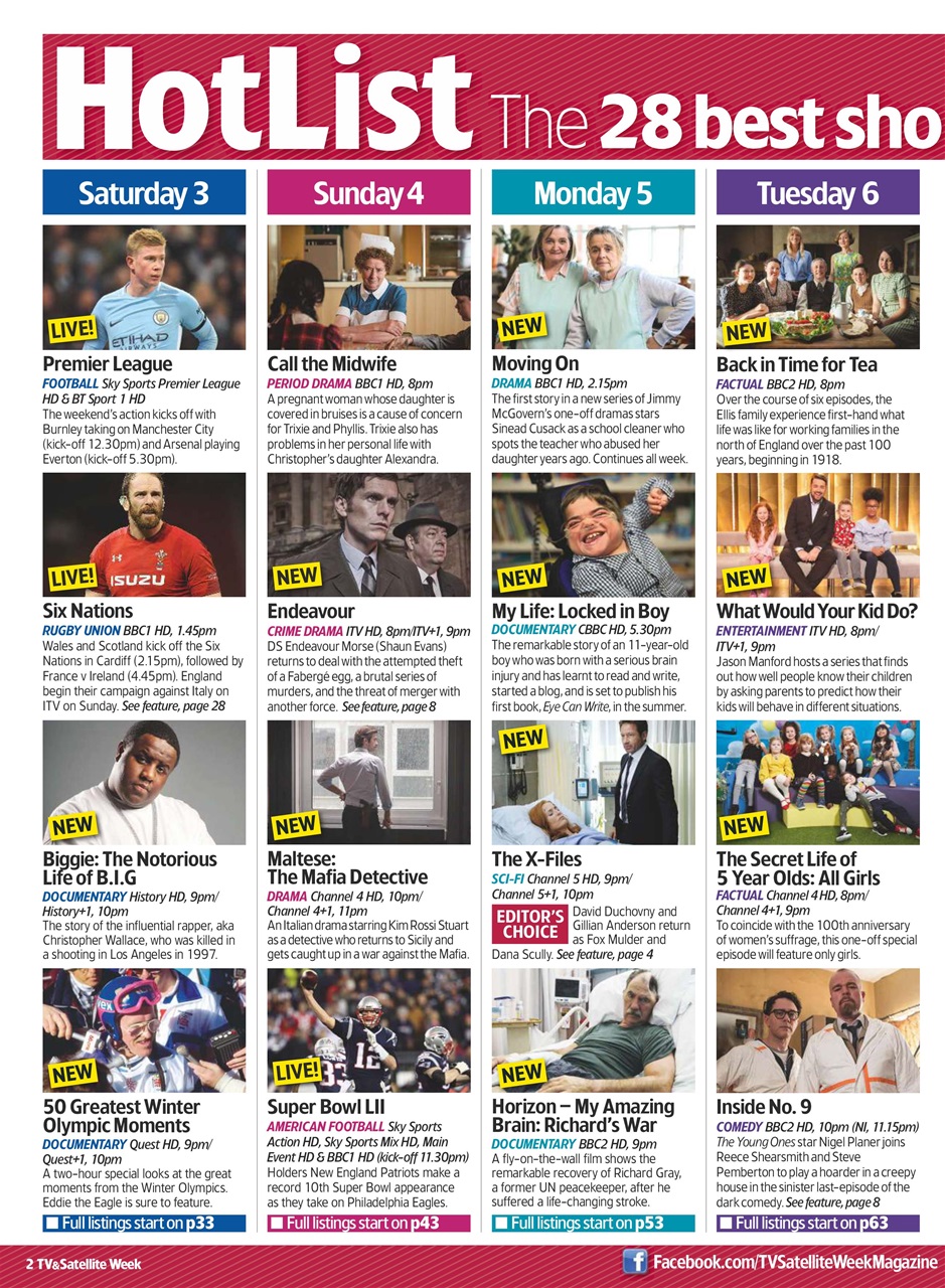 TV & Satellite Week Preview Pages