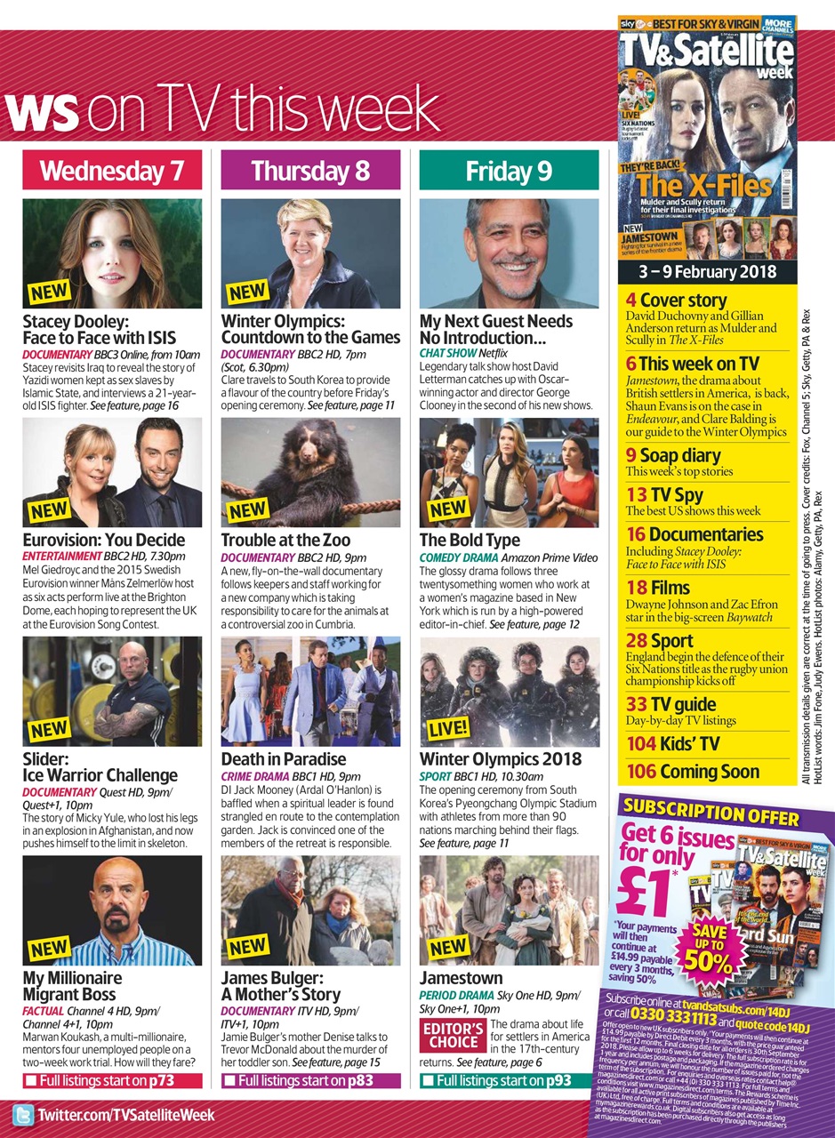 TV & Satellite Week Preview Pages