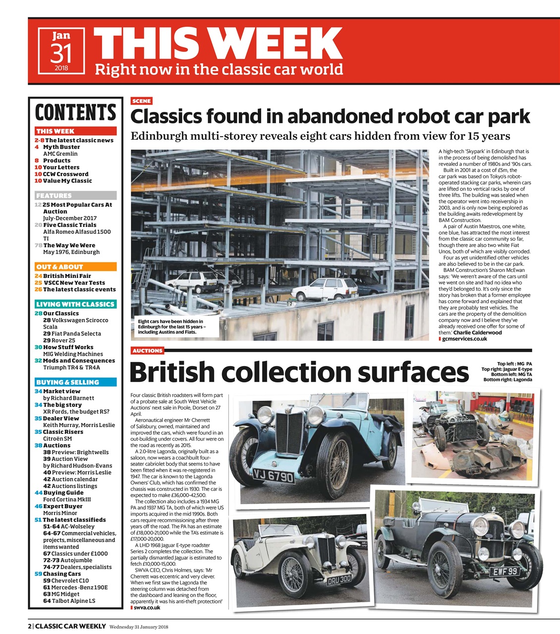 Classic Car Weekly Preview Pages