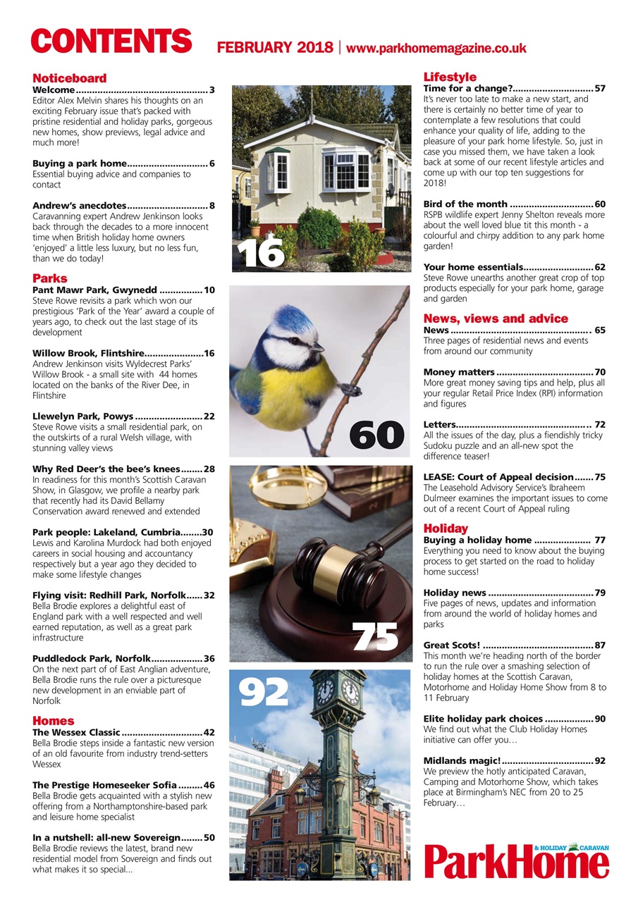 Park Home & Holiday Living Preview Pages