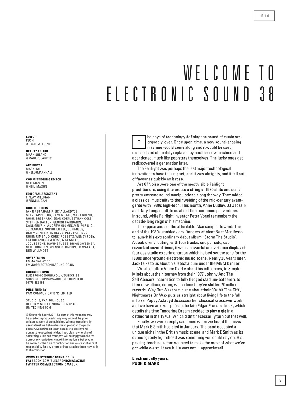 Electronic Sound Preview Pages