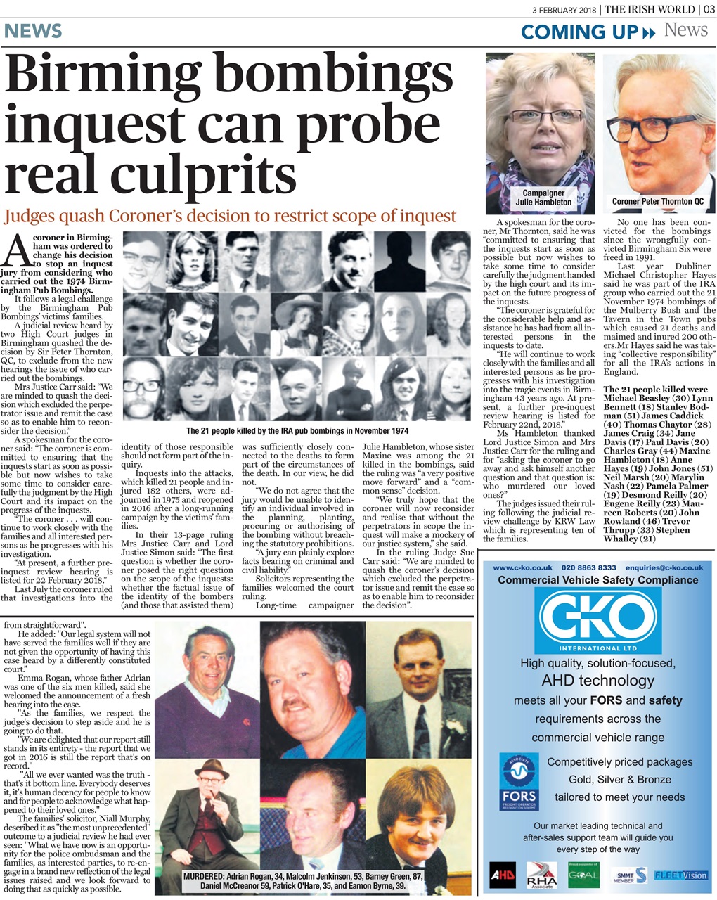 Irish World Preview Pages