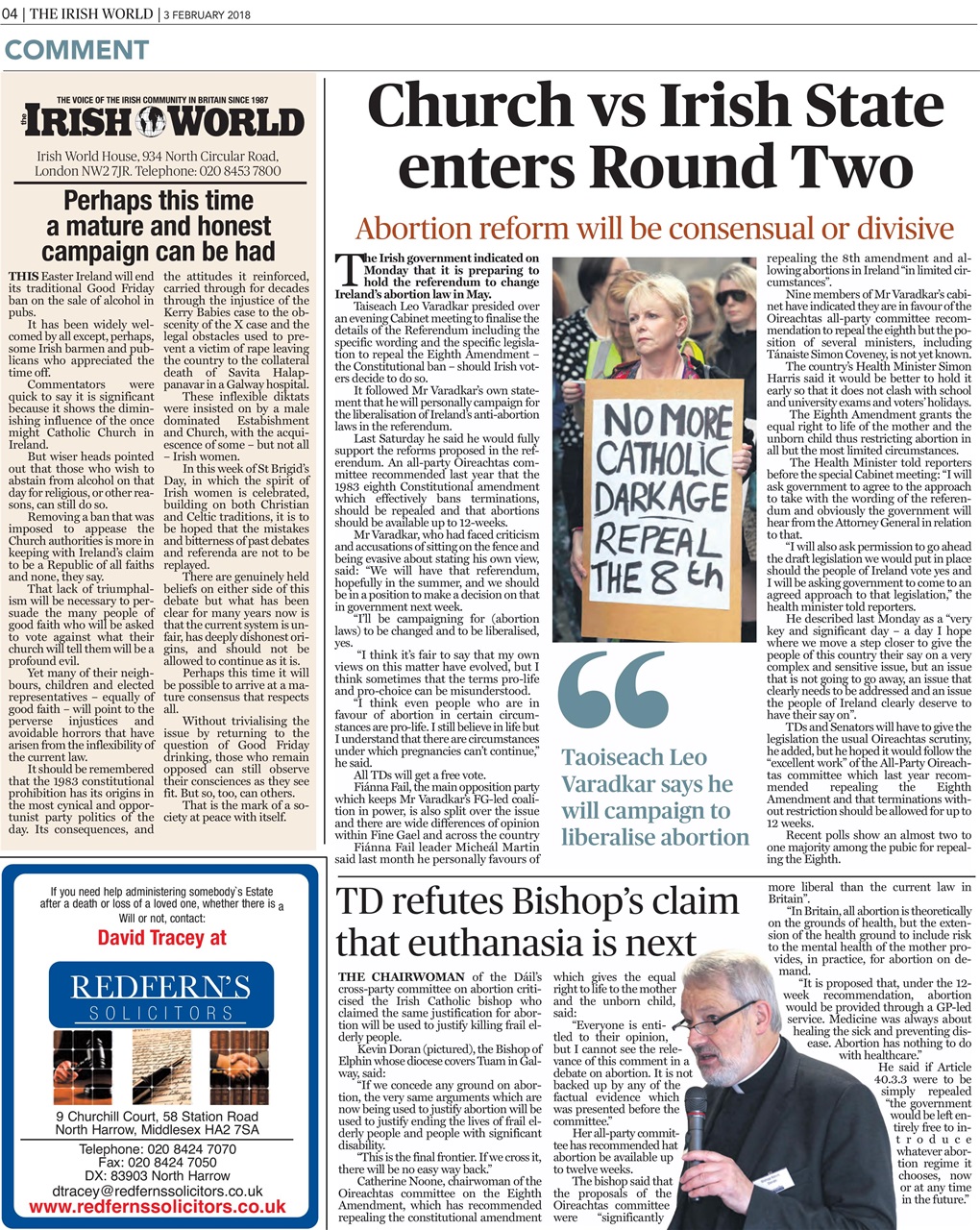 Irish World Preview Pages