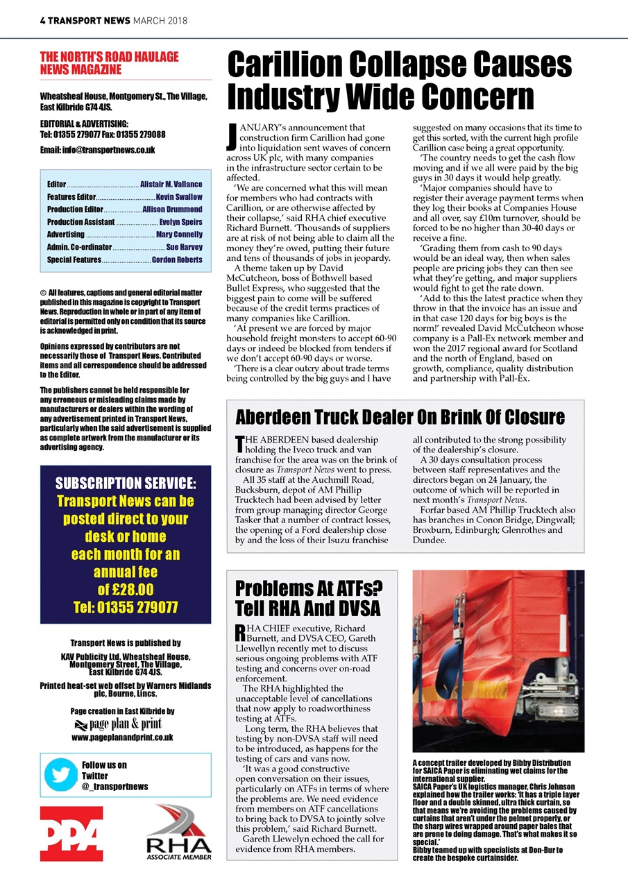 Transport News Preview Pages