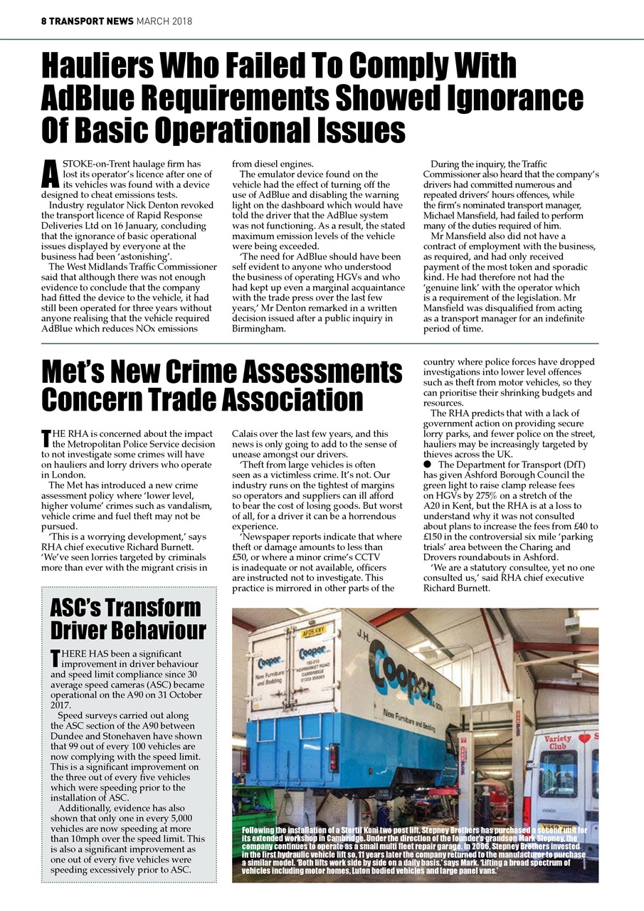 Transport News Preview Pages