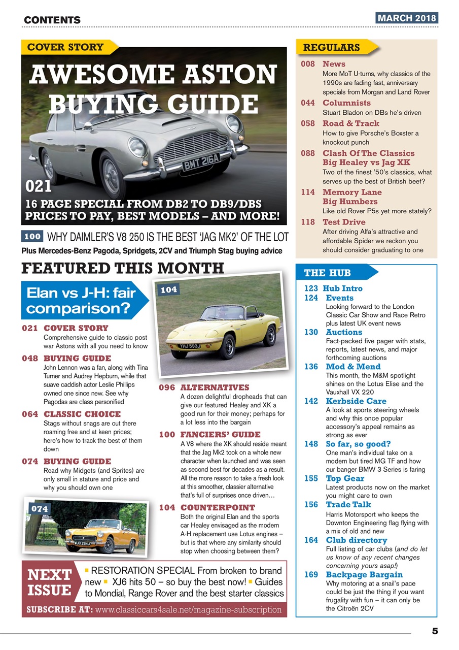 Classic Motoring Preview Pages