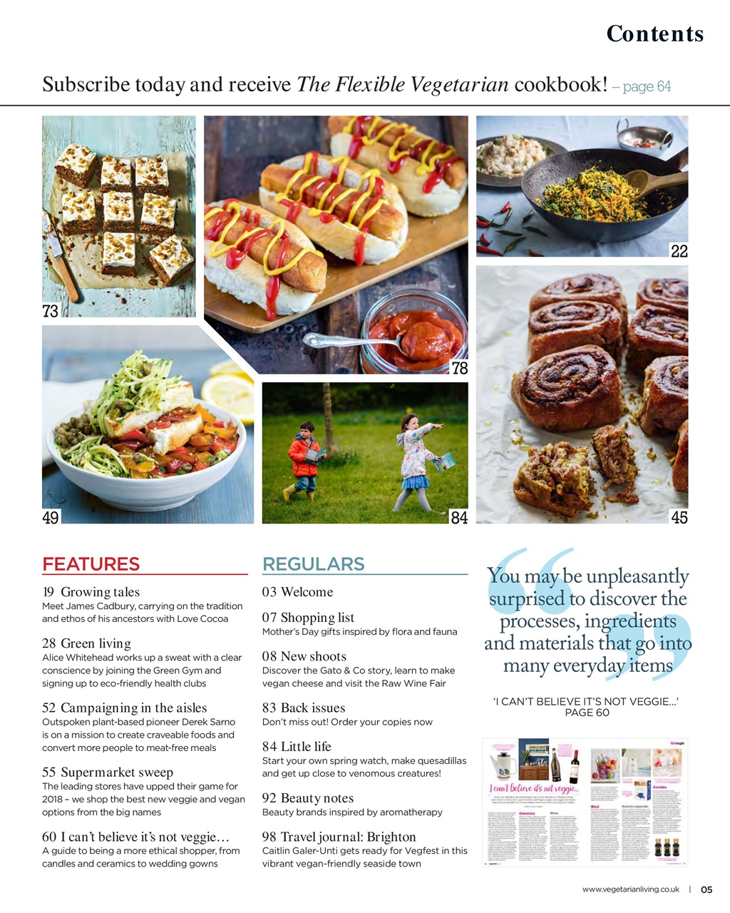 Vegetarian Living Preview Pages