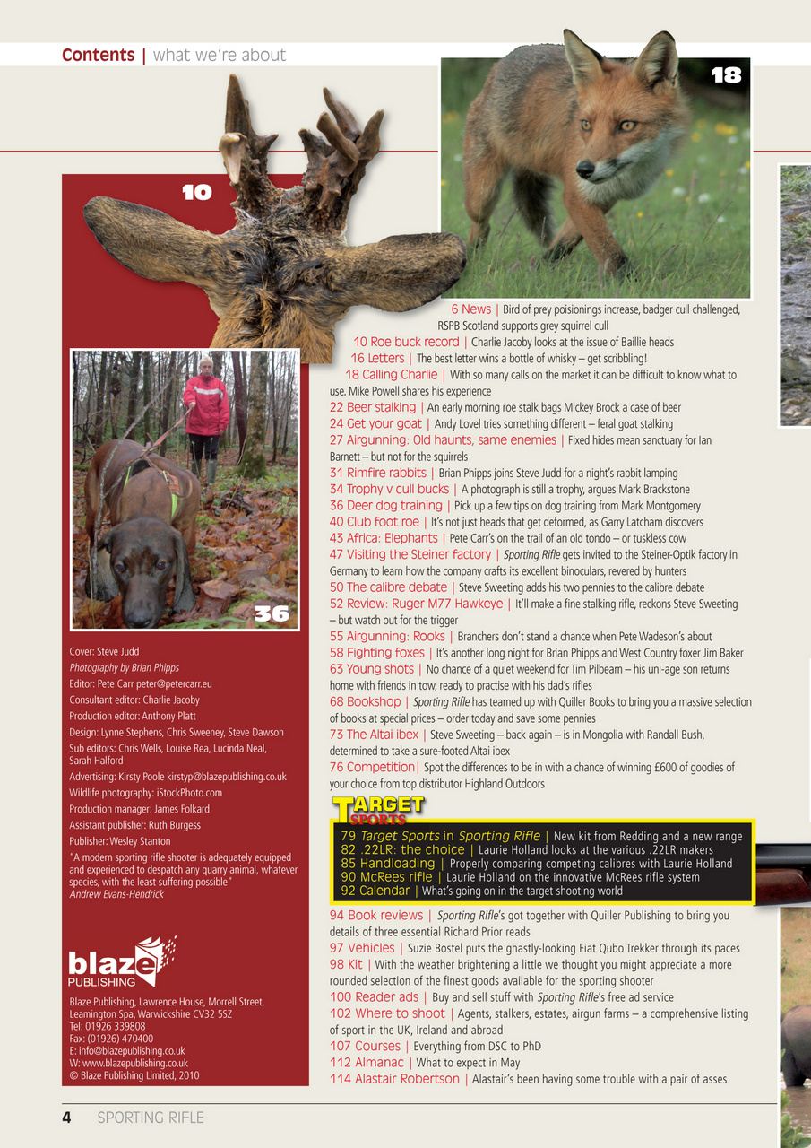 Sporting Rifle Preview Pages