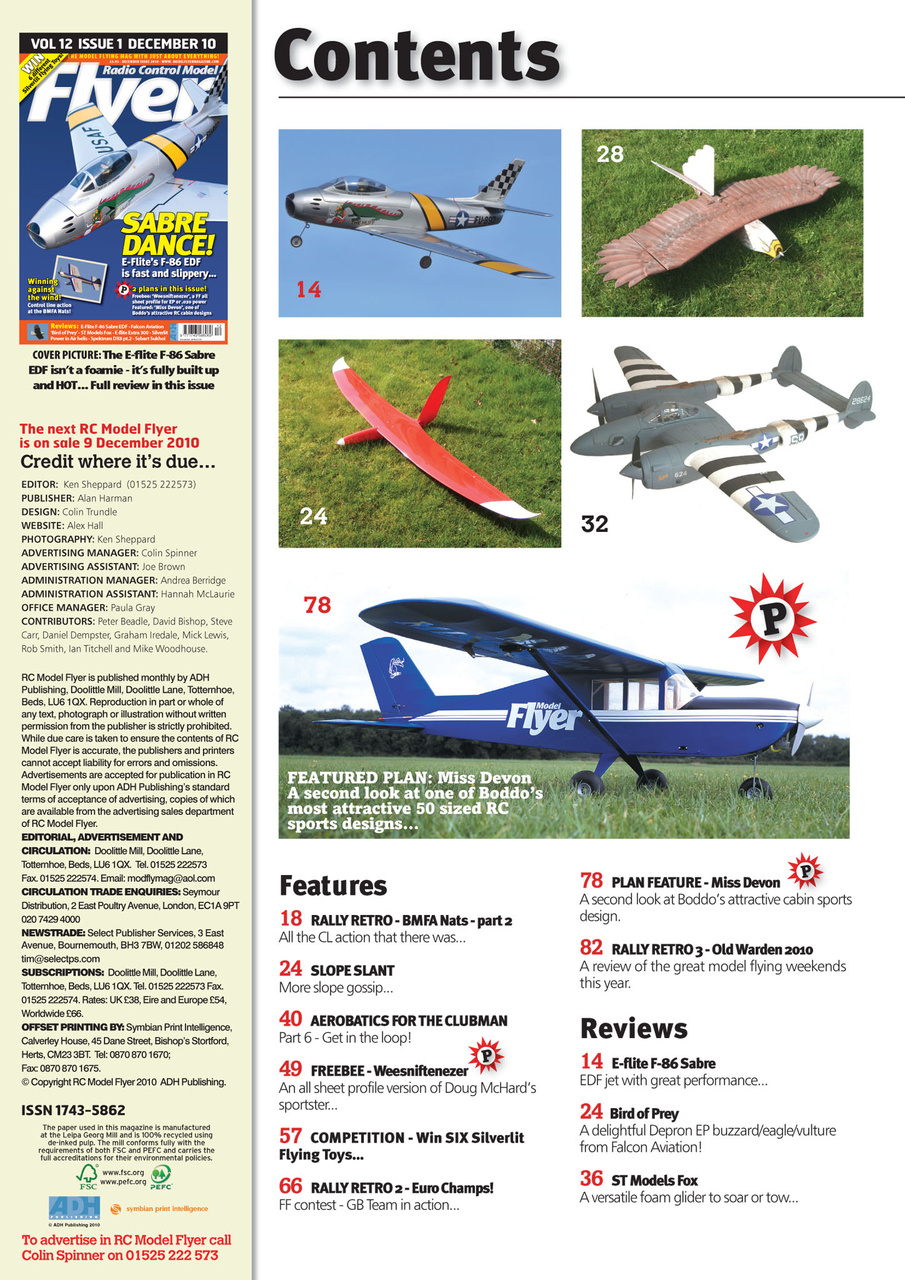 Radio Control Model Flyer Preview Pages