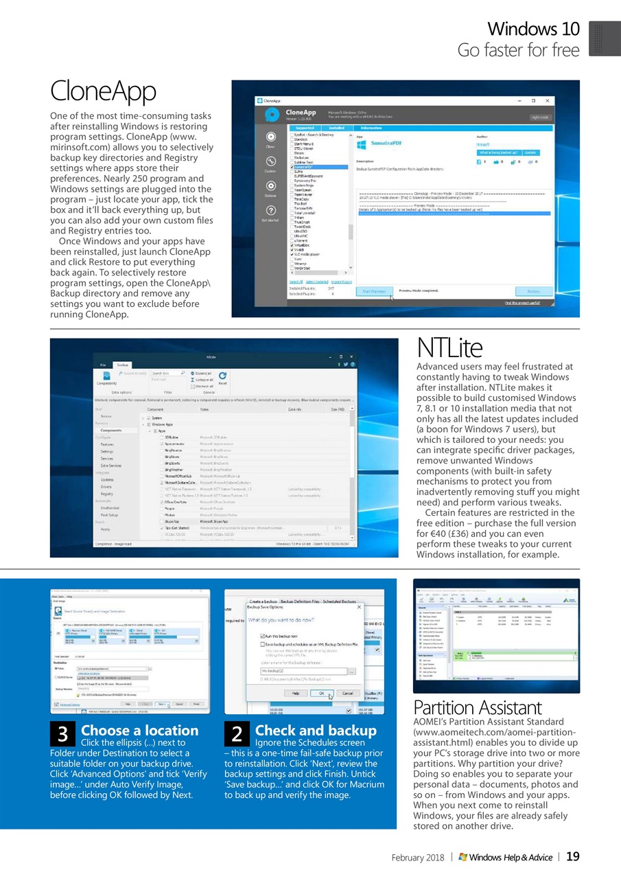 Windows Help & Advice Preview Pages