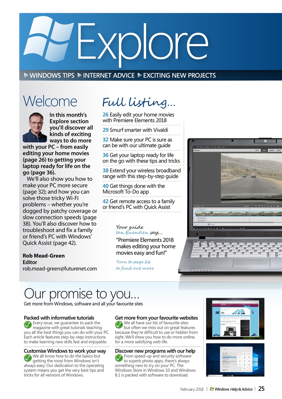 Windows Help & Advice Preview Pages