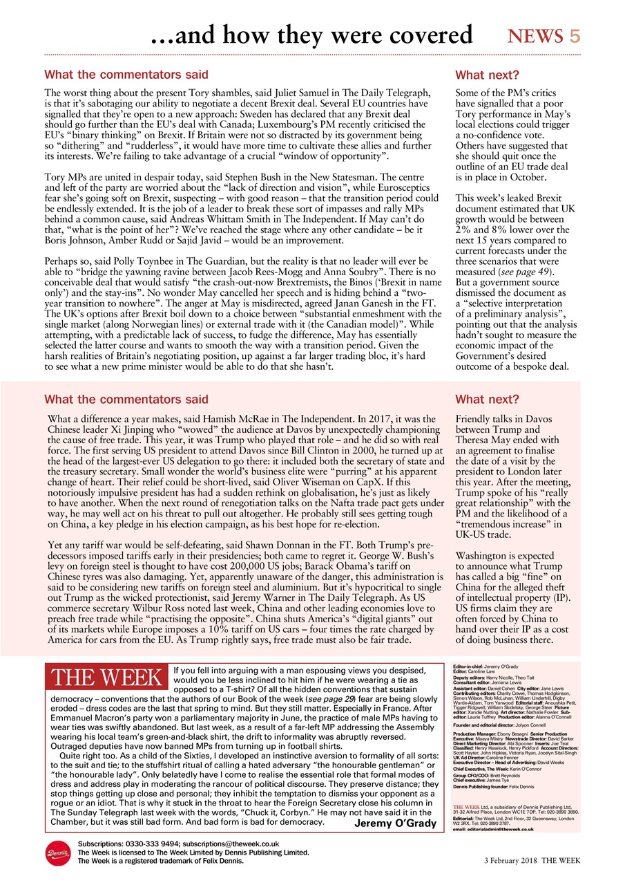 The Week Preview Pages