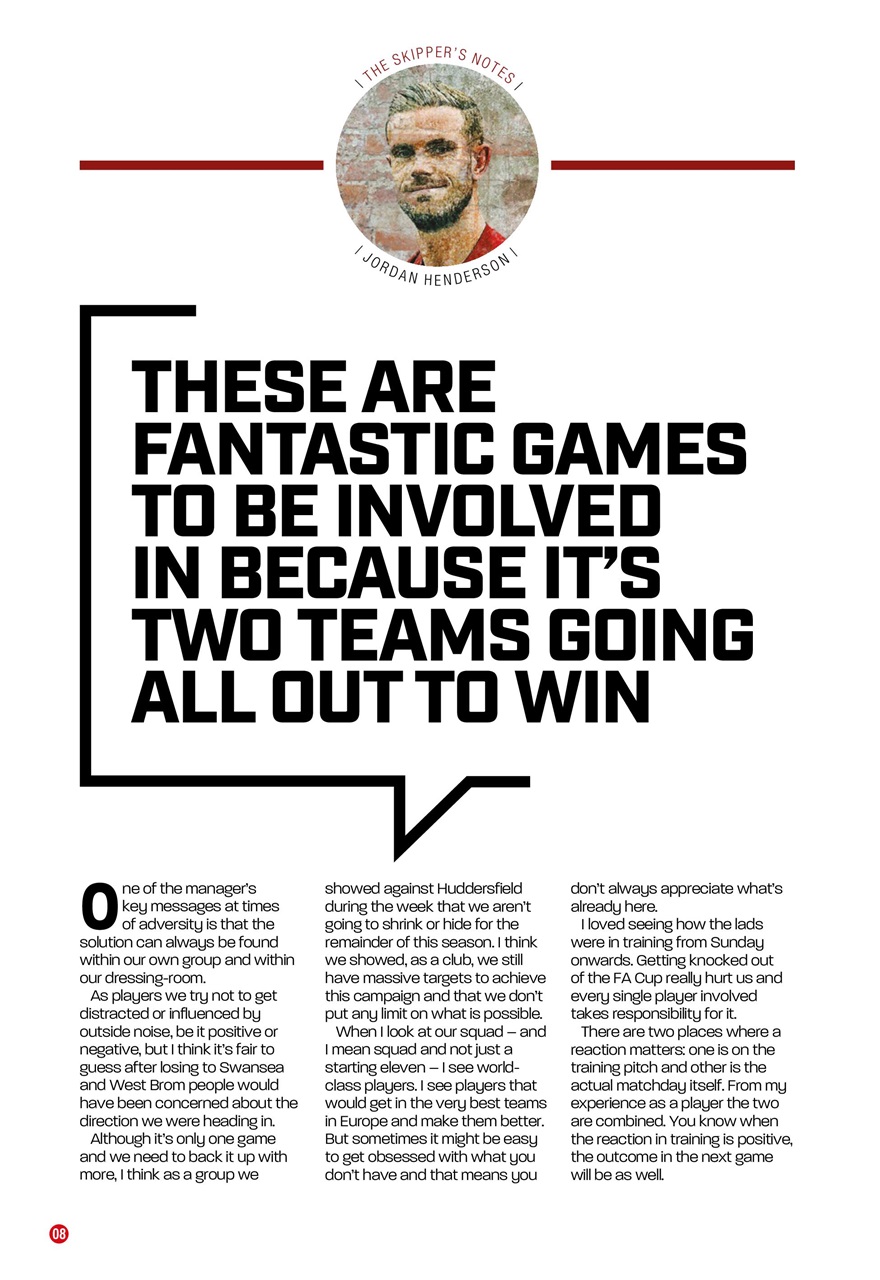 Liverpool FC Programmes Preview Pages
