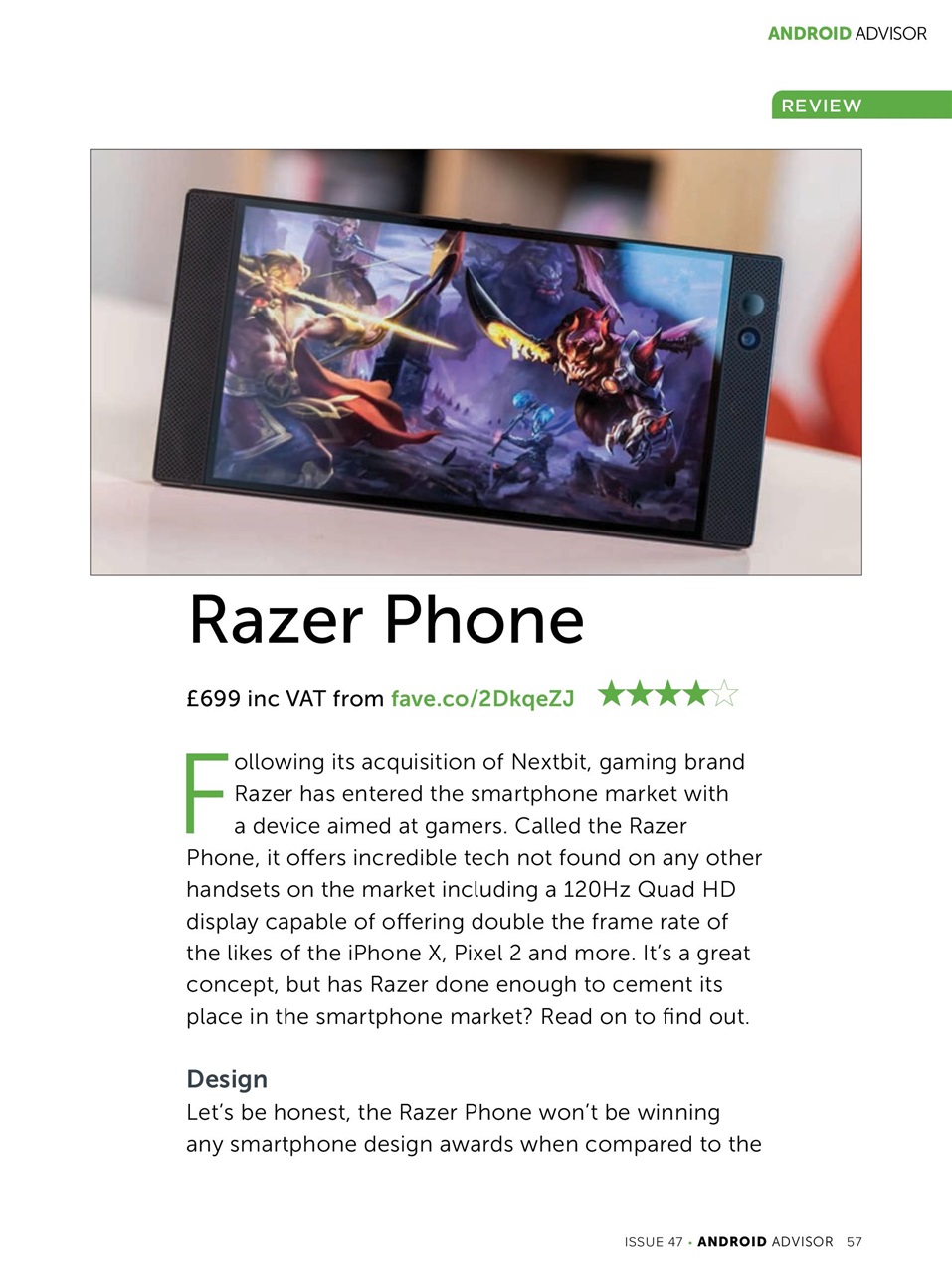 Android Advisor Preview Pages