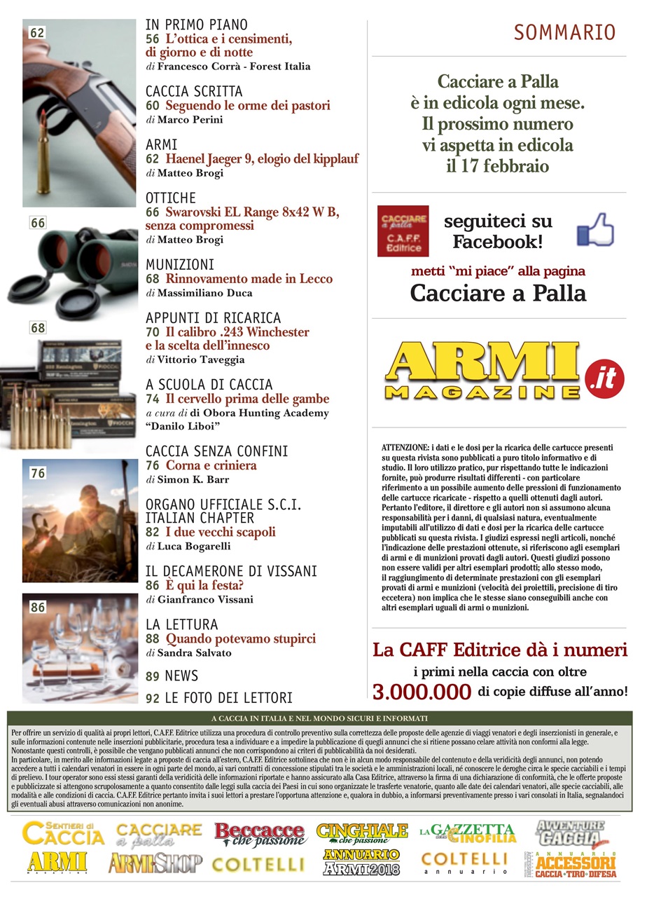 Caccia Magazine Preview Pages