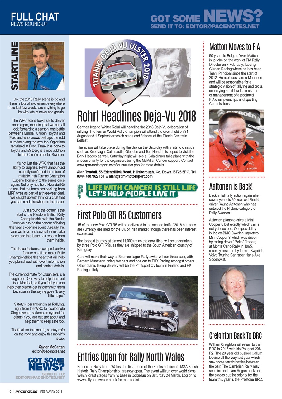 Pacenotes Rally magazine Preview Pages