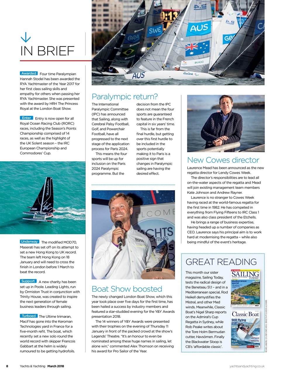 Yachts & Yachting Preview Pages