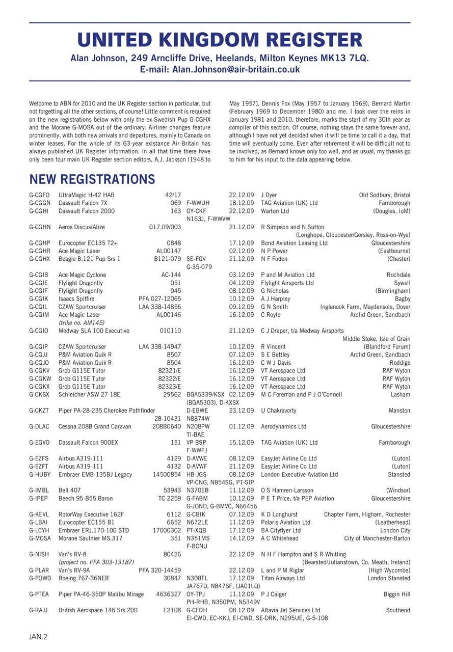 Air Britain News Preview Pages