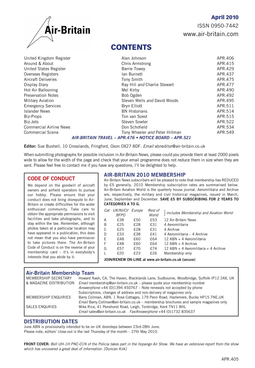 Air Britain News Preview Pages