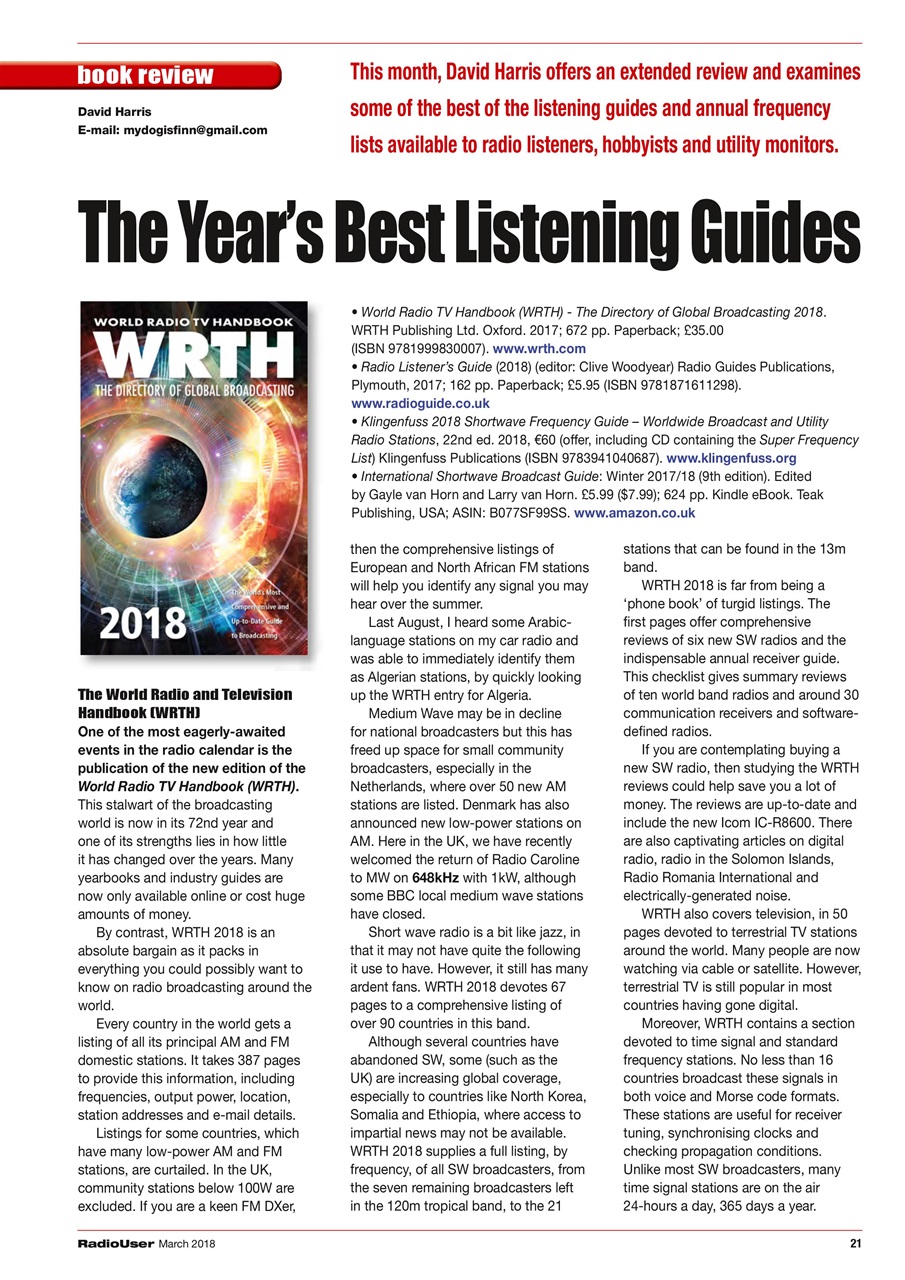 Radio User Preview Pages