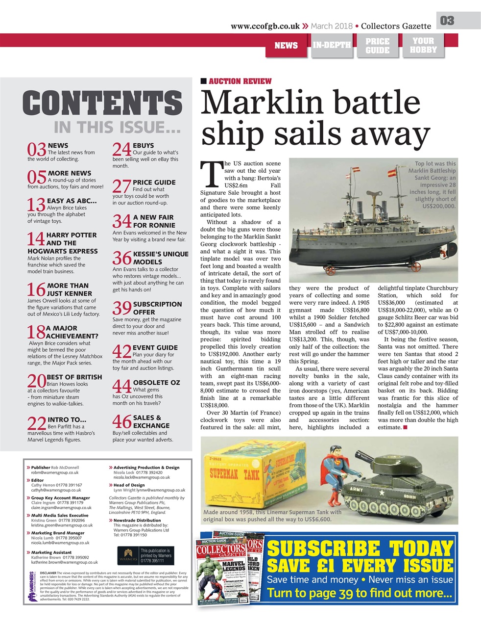 Collectors Gazette Preview Pages