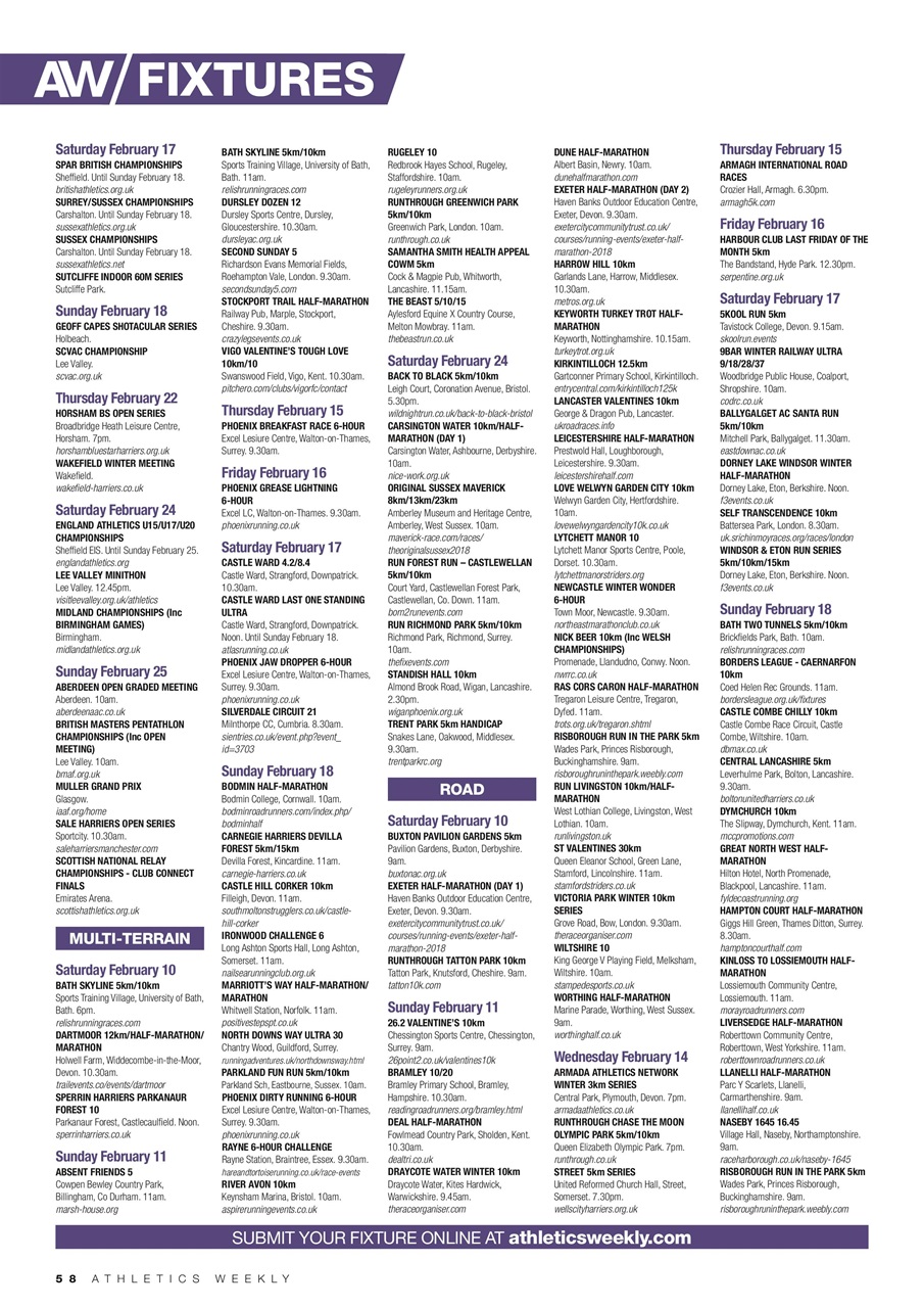 AW – Athletics Weekly Magazine Preview Pages