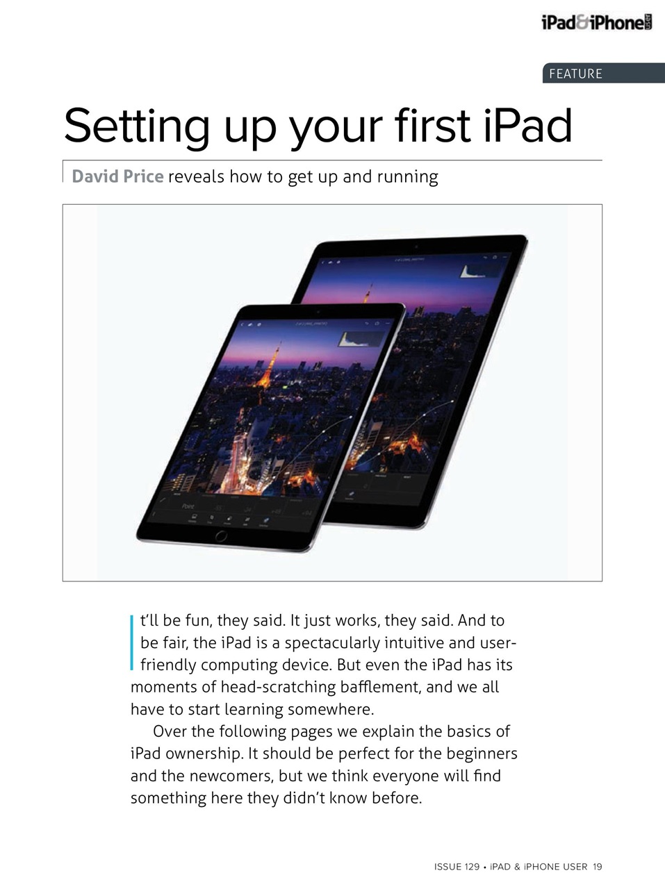 iPad and iPhone User Preview Pages