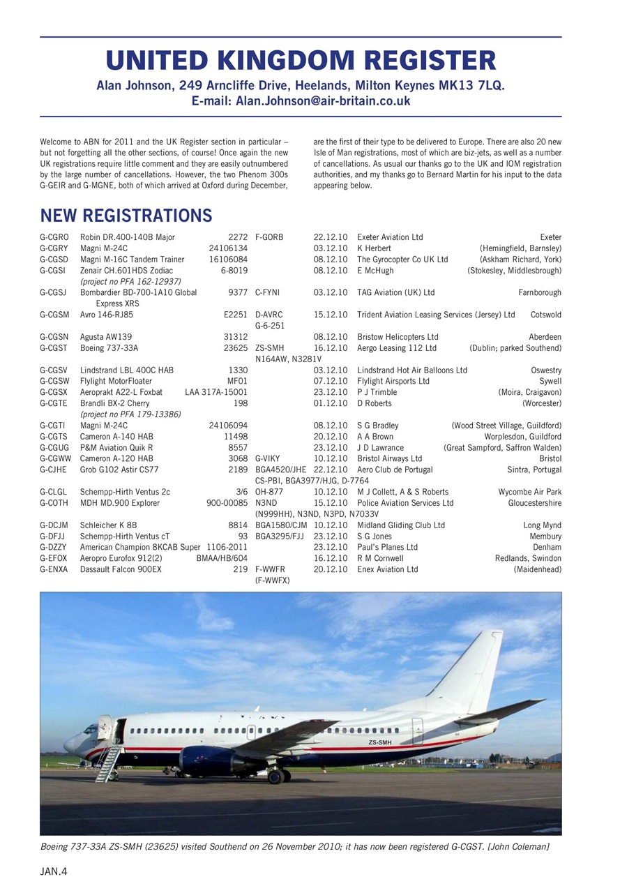 Air Britain News Preview Pages